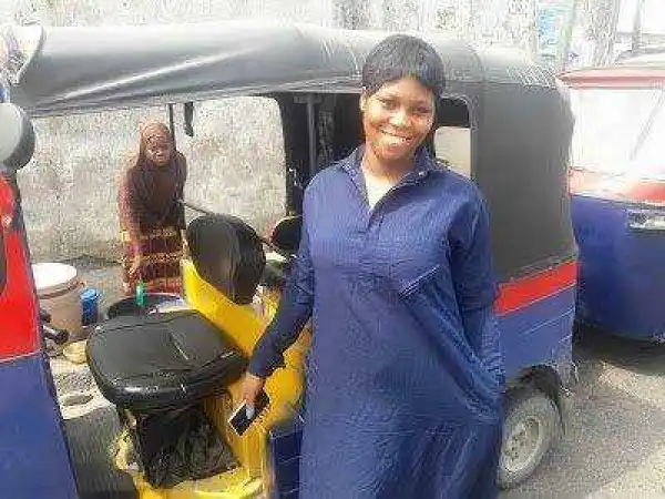 Meet Bayelsa girl who drives KEKE to raise money for School (photo)